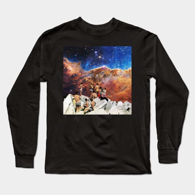 Cosmic Cliffs Long Sleeve T-Shirt by leafandpetaldesign